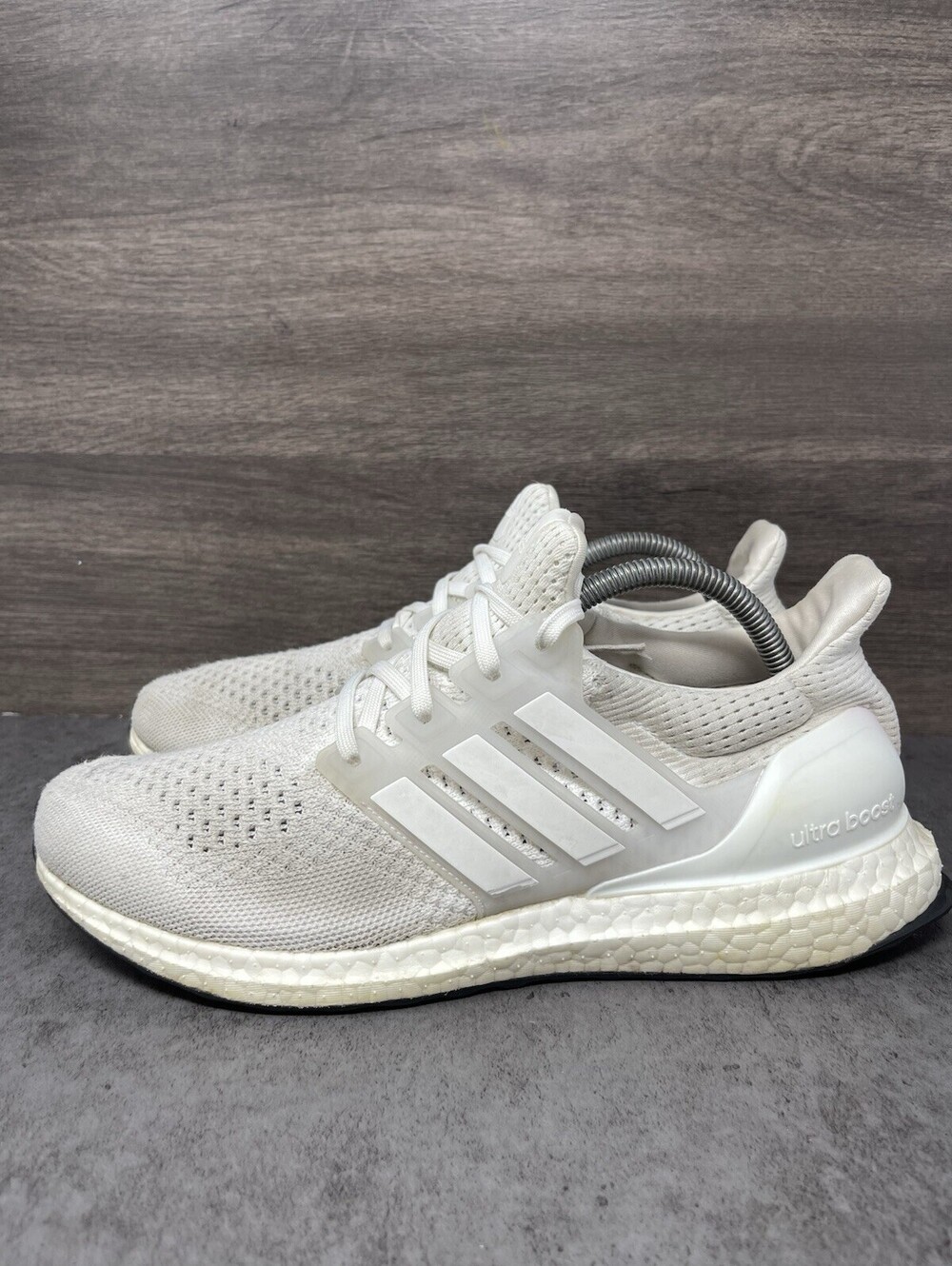 adidas Ultraboost 1.0 Size 9 Mens Triple White Primeknit Running Shoes HQ4202
